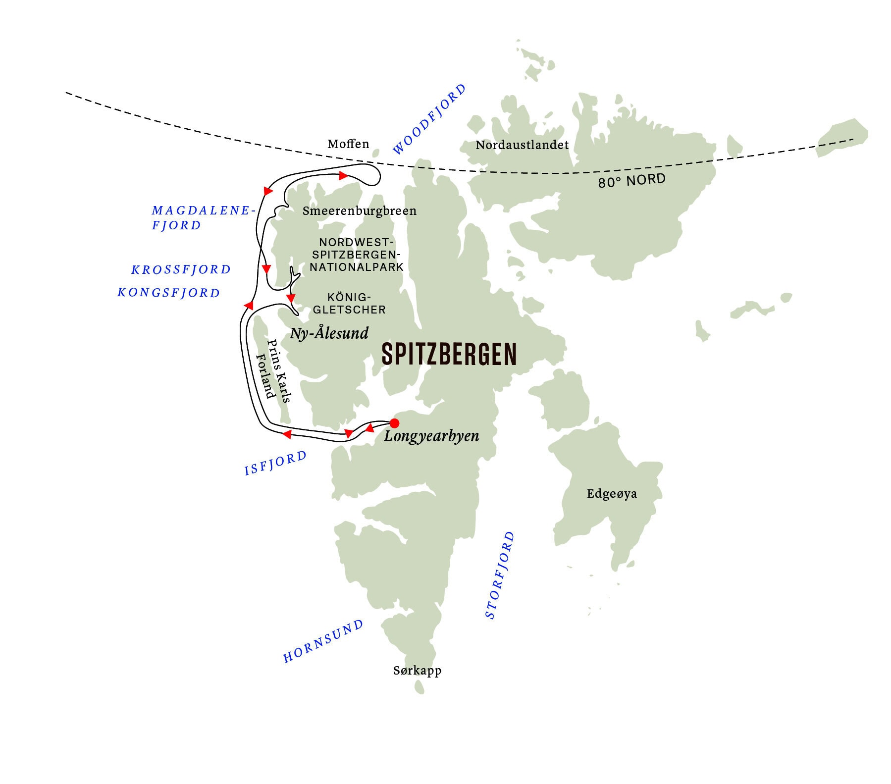 minikreuzfahrt-reise-spitzbergen-svalbard-expedition-norwegen-route
